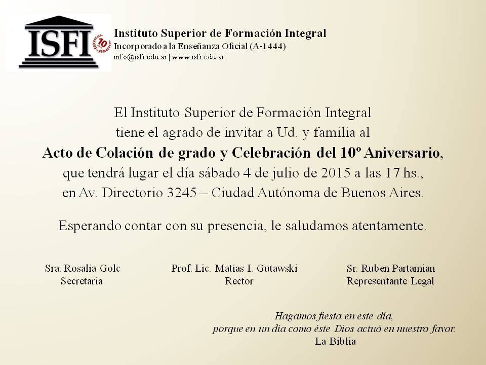 colacion isfi